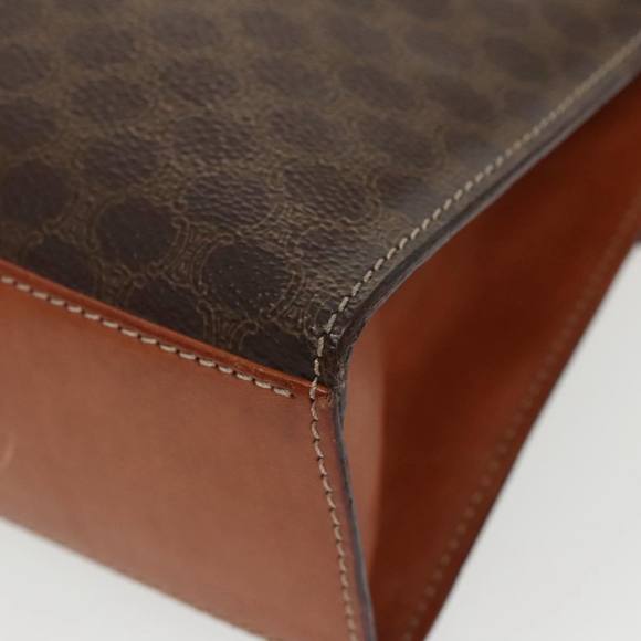 CELINE Macadam Canvas Hand Bag PVC Leather Brown Gold Auth mr619 - Picture 15 of 16